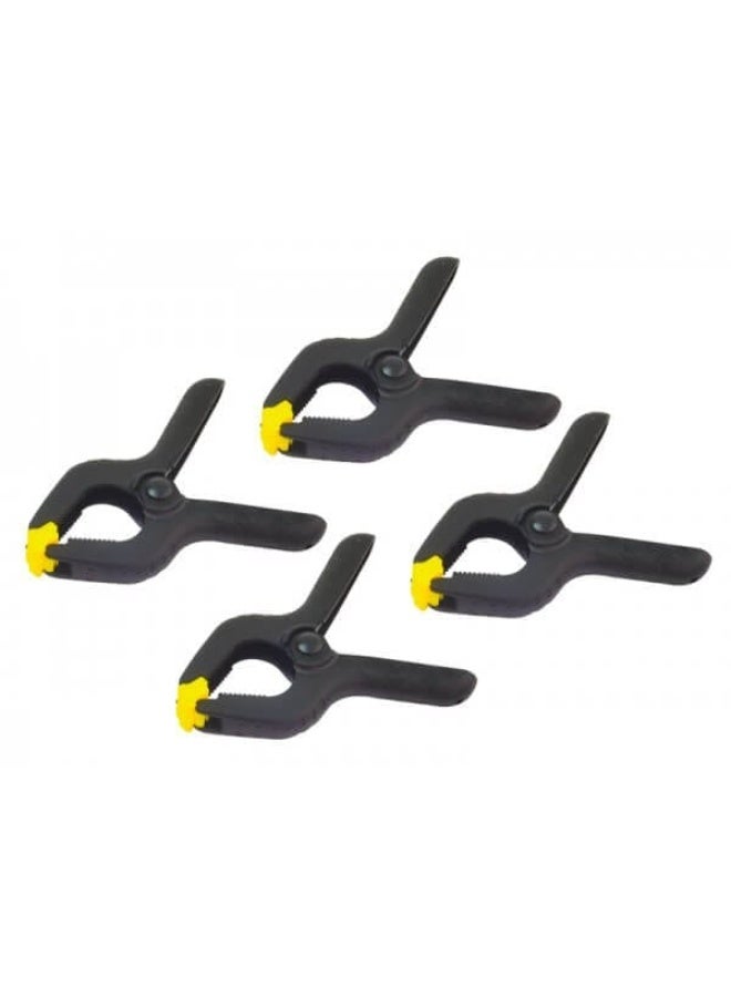 Rolson 4 Piece 90mm Spring Clamp Set 60350 | Lightweight Clamping Tools for Woodworking, Crafts & DIY - Image 1